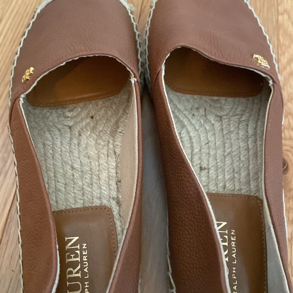 Ralph Lauren Brown Cameryn Espradille Flats - 8 - Picture 8 of 10